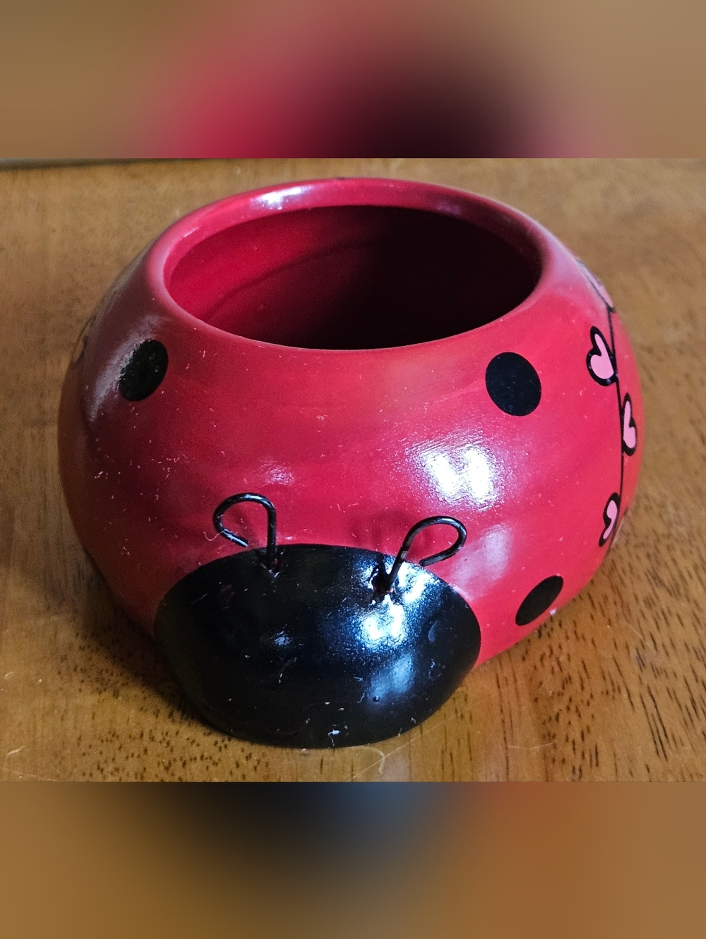 Vintage Rocket Farms "Love Bugs"  Lady Bug Bee Mine Ceramic Planter Trinket Dish